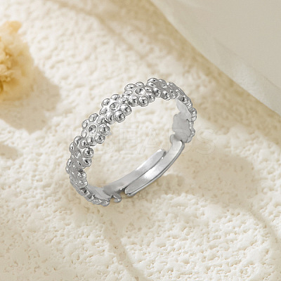 304 Stainless Steel Adjustable Finger Rings RJEW-P168-01P-1