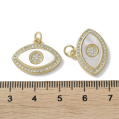 Brass Micro Pave Cubic Zirconia Pendants KK-G485-33D-G-1