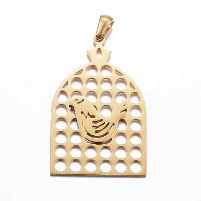 Ion Plating(IP) 304 Stainless Steel Pendants STAS-F143-06G-1