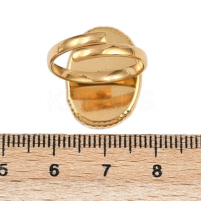 304 Stainless Steel Enamel Open Cuff Rings for Women RJEW-K301-06B-02-1