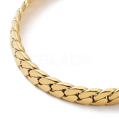 Ion Plating(IP) 304 Stainless Steel Curb Chain Bracelet BJEW-K226-01B-G-1