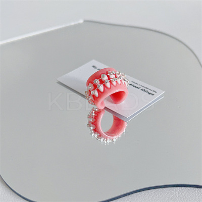 Tooth Acrylic Cuff Rings FS-WGF7F58-02-1