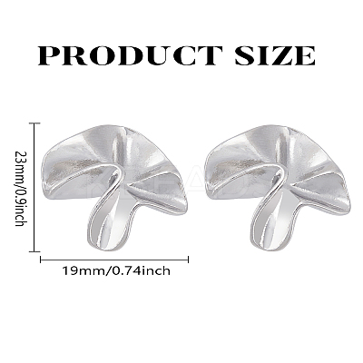 1 Pair Zinc Alloy Stud Earrings EJEW-LP0009-09P-1