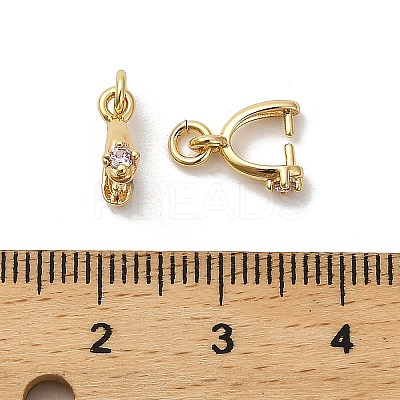 Brass Micro Pave Cubic Zirconia Cup Pearl Peg Bails Pin Pendants KK-S397-06B-1