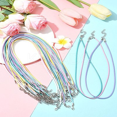 36Pcs 6 Colors Waxed Cord Necklace Making NCOR-FS0001-04-1