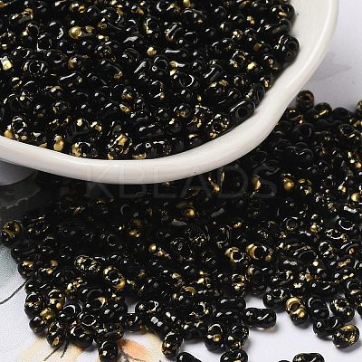 Spray Painted Glass Seed Beads SEED-F005-08A-03-1