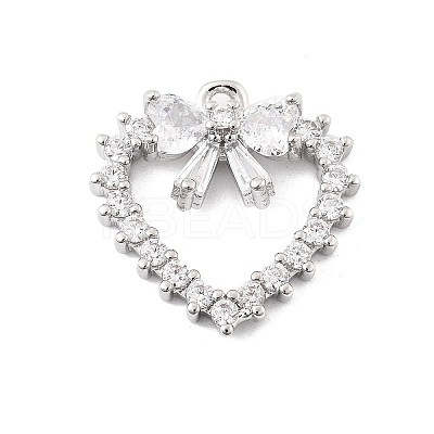 Brass Micro Pave Clear Cubic Zirconia Pendants LS-KK-K371-29A-P-1