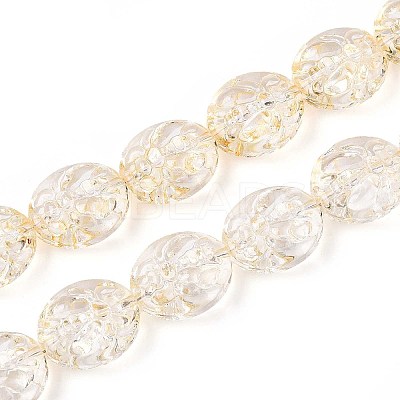 Baking Paint Transparent Glass Beads Strands DGLA-N017-04J-1
