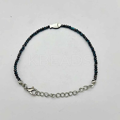 Faceted Rondelle Glass Beaded Bracelets TR4821-2-1