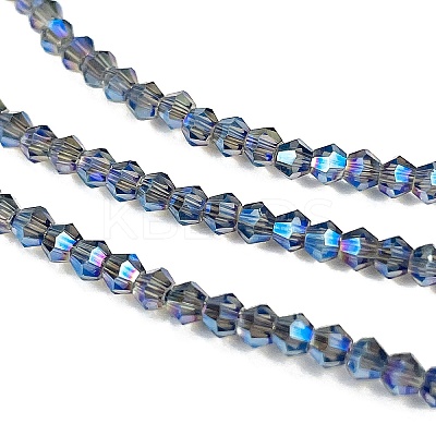 Transparent Electroplate Glass Beads Strands EGLA-A039-T2mm-UA07-1