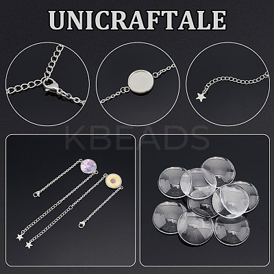 DIY Blank Dome Link Bracelet Making Kit DIY-UN0004-28-1