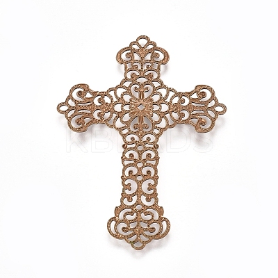 Brass Filigree Joiners Links LS-KK-G368-02AB-1