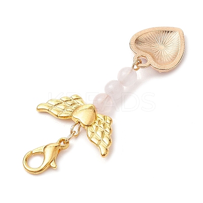 Valentine's Day Alloy Enamel Pendant Decoraton HJEW-JM02028-01-1