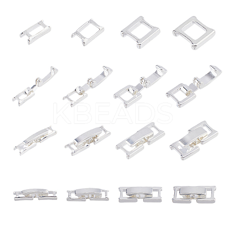 20Pcs 4 Styles Eco-Friendly Brass Watch Band Clasps KK-FH0007-26-1