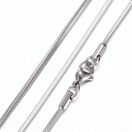 Tarnish Resistant 304 Stainless Steel Herringbone Chain Necklaces LS-STAS-G083-07P-1