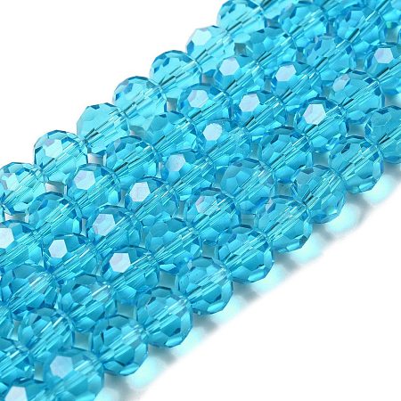 Transparent Glass Beads EGLA-A035-T10mm-D08-1