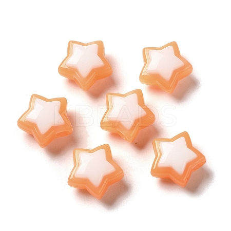 Imitation Jelly Transparent Acrylic Beads SACR-R741-03D-1