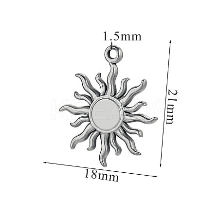 304 Stainless Steel Pendants STAS-WH0027-91N-P-1