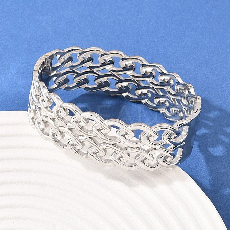 304 Stainless Steel Bangles for Women BJEW-Z155-04P-1