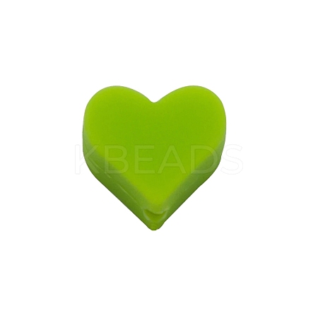 Heart Food Grade Eco-Friendly Silicone Beads SIL-WH0013-56E-1