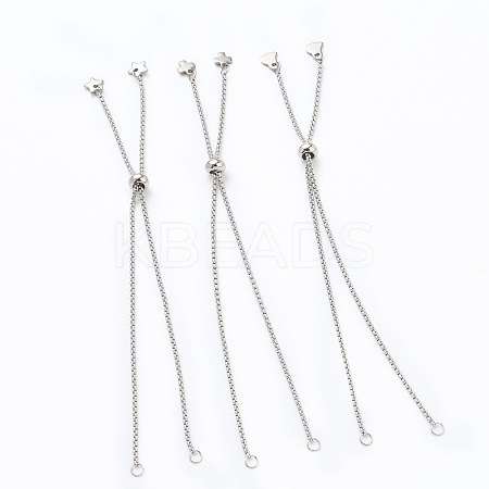 Tarnish Resistant 304 Stainless Steel Slider Bracelets Making AJEW-JB00784-1