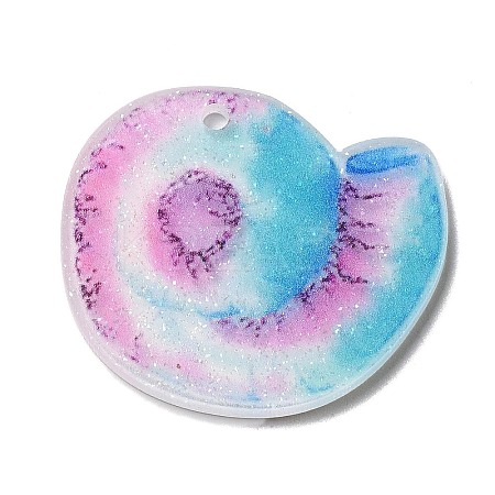 Ocean Themed Opaque Printed Acrylic Pendants SACR-L004-03E-1