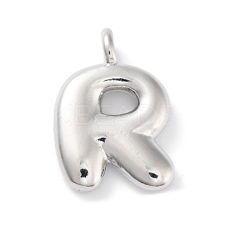 Rack Plating Brass Balloon Letter Pendants X-KK-C050-01P-R-1