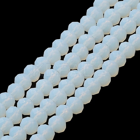 Imitation Jade Solid Color Glass Beads Strands EGLA-A034-J6mm-MD06-1