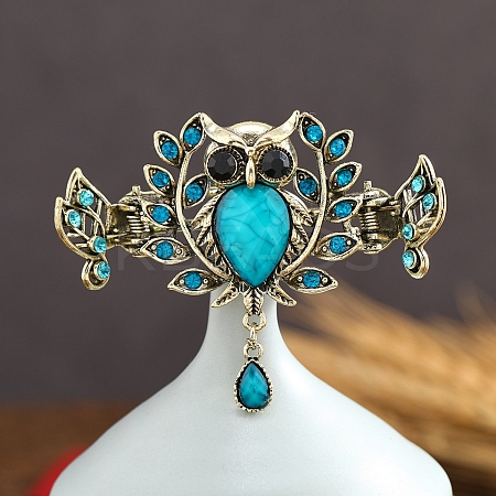 Alloy Rhinestone Claw Hair Clips PW-WG1CC66-08-1