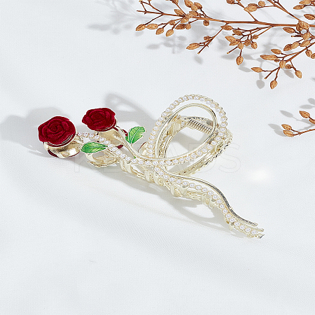 1Pc Alloy Rhinestone Claw Hair Clips PHAR-LP0001-37-1