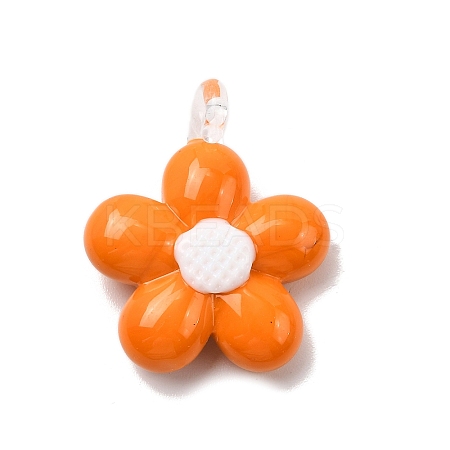 Handmade Lampwork Pendants LAMP-K043-02B-1