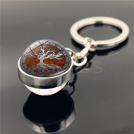 Glass Double-sided Ball Keychain PW-WG8BA2D-17-1