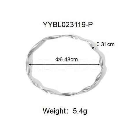Classic Stainless Steel Twist Bangles YS7860-2-1