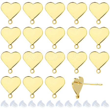 20Pcs Brass Stud Earring Findings KK-SC0006-80-1