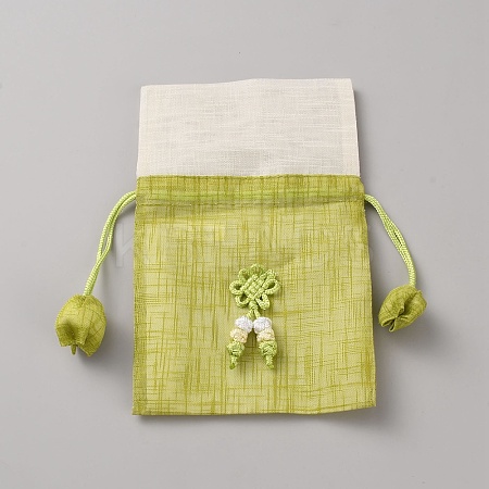 3D Floral Embroidery Cloth Drawstring Bags ABAG-WH0048-88E-1
