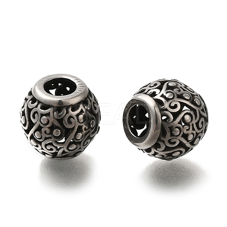 304 Stainless Steel European Beads STAS-D191-05A-AS-1