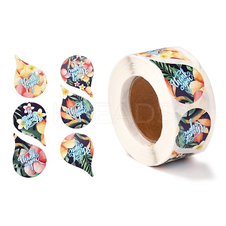 Word Thank You Teardrop Roll Stickers DIY-B031-04A-1