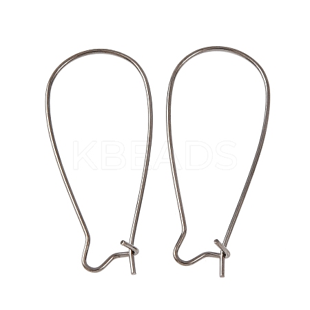 Brass Hoop Earrings Findings Kidney Ear Wires EC221-B-1