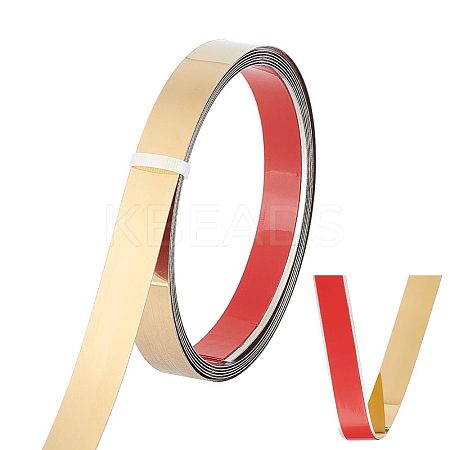 Self-Adhesive 201 Stainless Steel Mirror-Like Finish Molding Trim STAS-WH0033-51B-G-1