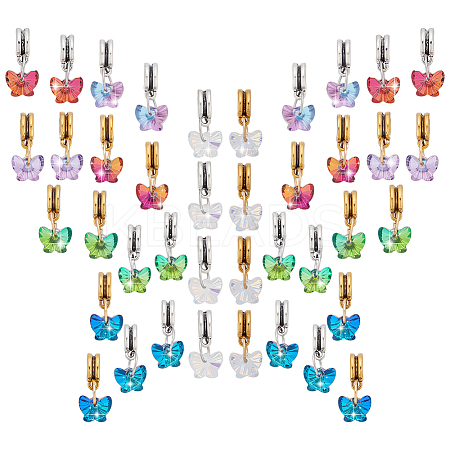 40Pcs 10 Styles Glass European Dangle Charms PALLOY-PH01829-1