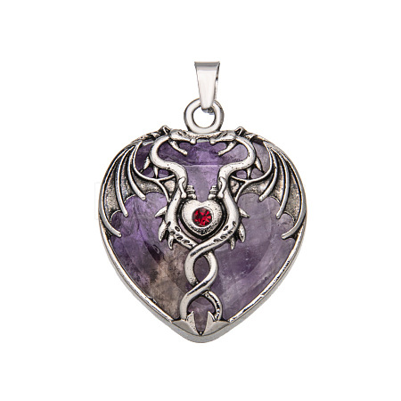 Natural Amethyst Pendants PW-WG50940-01-1