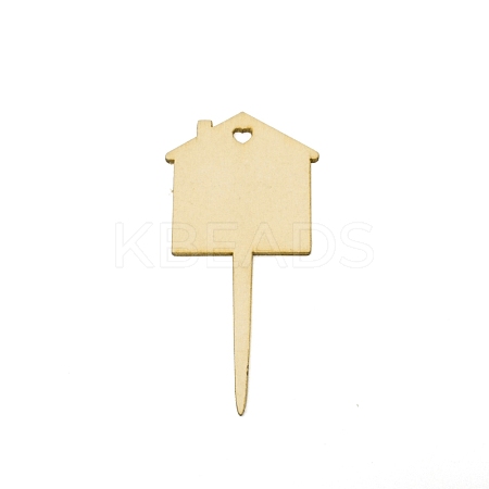 House-shaped Wooden Plant Inserting Labels FIND-TAC0003-15-1