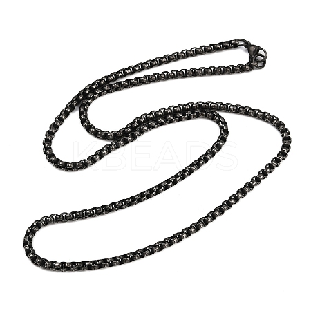 304 Stainless Steel Box Chain Necklaces STAS-O099-23AS-1-1