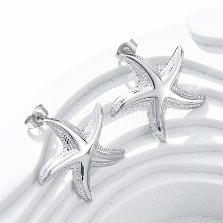 304 Stainless Steel Stud Earrings for Women LS-EJEW-K306-12P-1