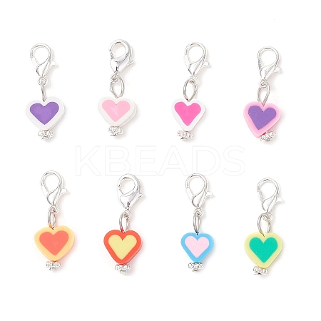 Polymer Clay Pendant Decorations HJEW-JM03949-S-1