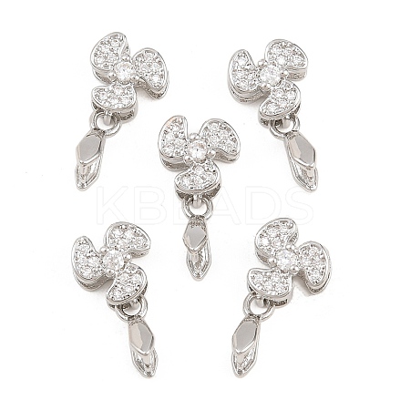 SHEGRACE Brass Micro Pave Cubic Zirconia Ice Pick Pinch Bails XGRQ5K901-828P-1