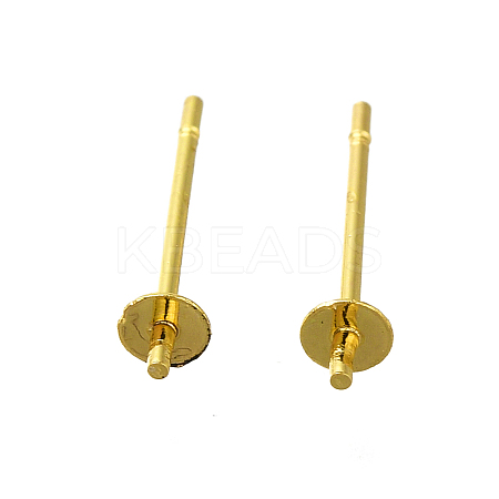 304 Stainless Steel Stud Earring Findings STAS-P370-01A-G-1