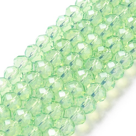 Baking Paint Transparent Glass Beads Strands DGLA-A034-J8MM-D02-1