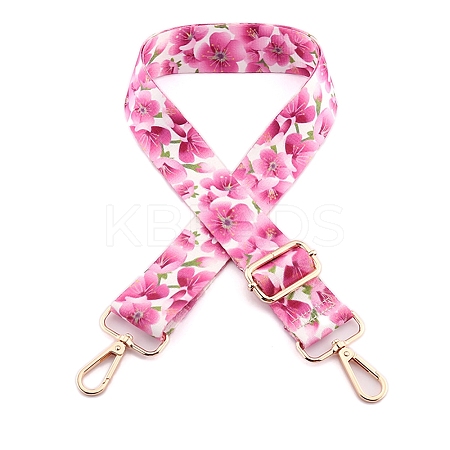 Flower Pattern Nylon Canvas Handbag Webbing Bag Straps PW-WG5C768-01-1
