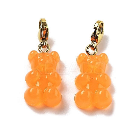 Bear Resin Pendant Decorations STAS-M092-01G-08-1